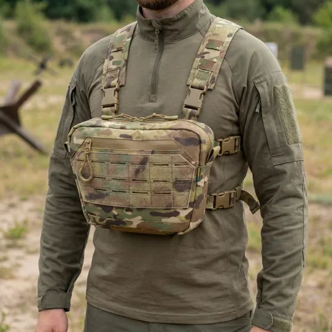 Сумка-напашник XL з балістичним пакетом 1 клас захисту Kiborg GU Сordura Multicam