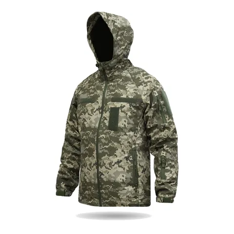 Куртка Windproof Softshell вітрозахисна (піксель), водостійка, фліс 320 г/м² — фото 4
