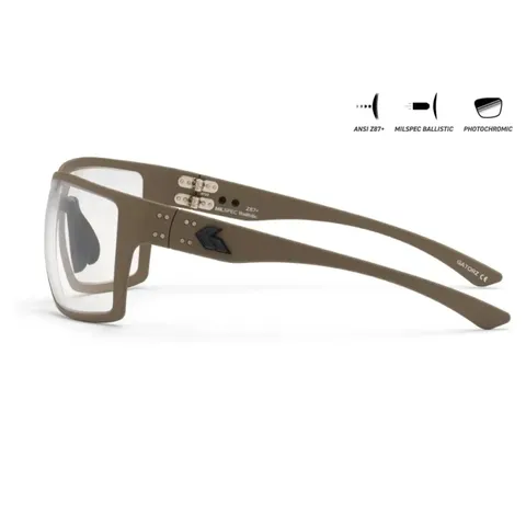 Захисні окуляри Gatorz Marauder Photochromic ANSI Z87.1 Mil-Spec Ballistic, Tan Cerakote - GZ-12-305 — фото 4