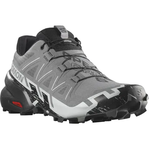 Чоловічі трейлові кросівки Salomon Speedcross 6 для бігу та бездоріжжя, сірі з чорним та блакитним — фото 2