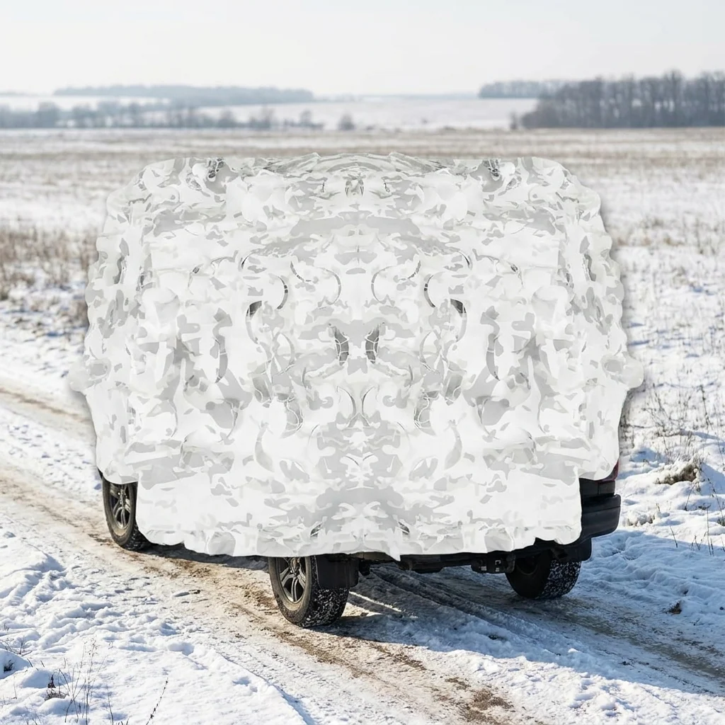 Зимова маскувальна сітка з основою 8х10м Militex Зимовий мультикам