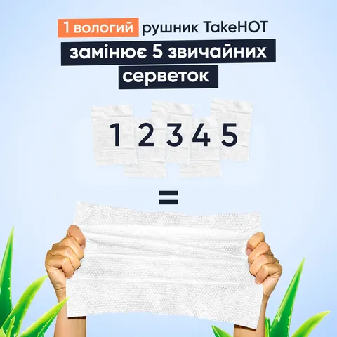 Вологі одноразові рушники TakeHot — фото 9