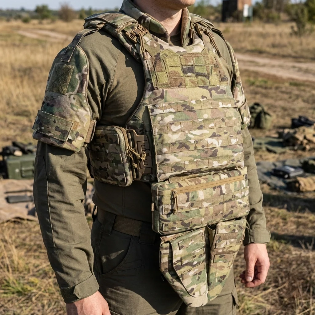 Бронежилет Militex Modular X-1 з балістичним пакетом (1 клас) | Multicam | Cordura USA | Розмір