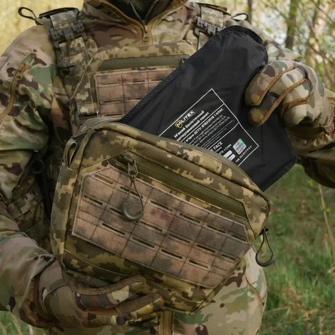 Сумка-напашник XL з балістичним пакетом 1 клас захисту Kiborg GU Сordura Pixel — фото 12
