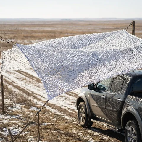 Зимова маскувальна сітка Militex Альпійська клякса 5х8м (площа 40 кв.м.)