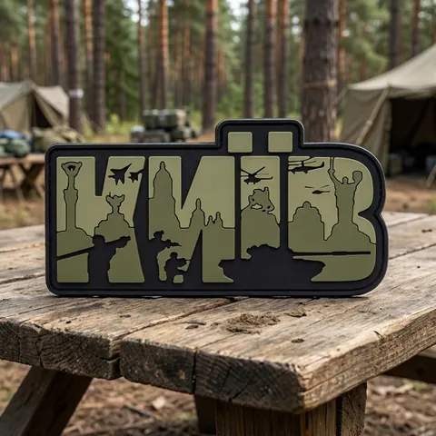 ПВХ патч Київ букви олива