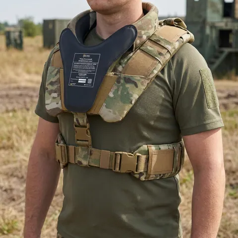 Захист шиї mod. 1 з балістичним пакетом Militex cordura USA Multicam
