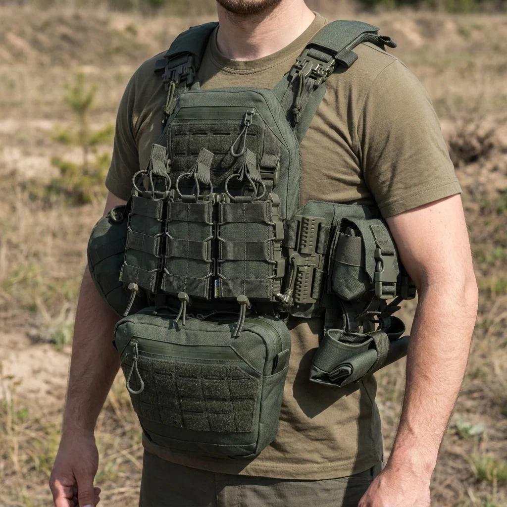 Комплект Kiborg Плитоноска GU gen.2 + 8 підсумків Хакі