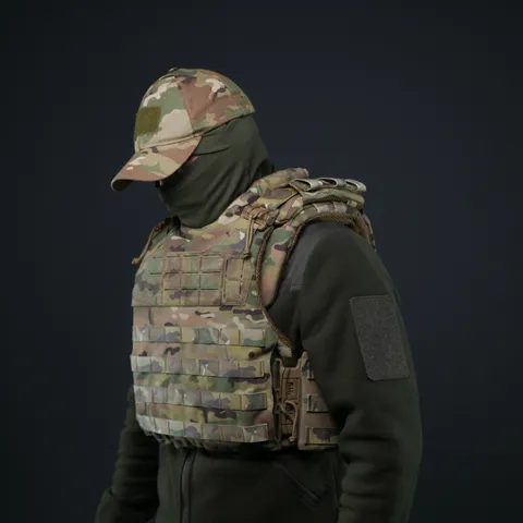 Захист шиї mod. 1 Kiborg з балістичним пакетом Militex Multicam — фото 9