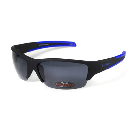 Окуляри поляризаційні BluWater Daytona-2 Polarized (gray), сірі гідрофобні лінзи (Repelon™), Синій — фото 2