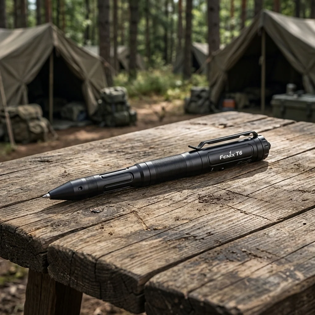 Fenix T6 тактична ручка з ліхтариком чорна