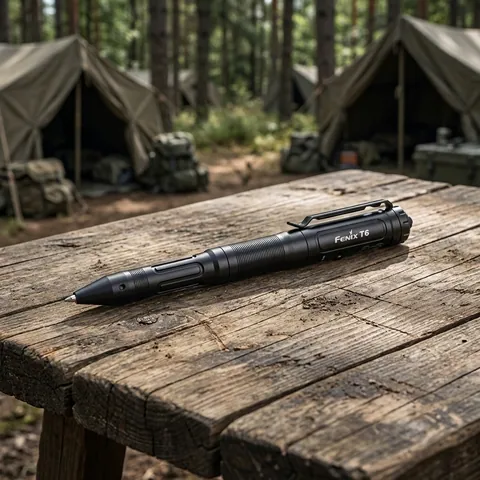 Fenix T6 тактична ручка з ліхтариком чорна