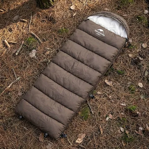 Спальник з капюшоном Naturehike U250 NH20MSD07, (6°C), лівий, коричневий — фото 3