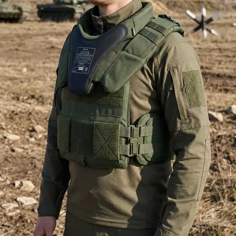 Захист шиї mod. 1 Kiborg з балістичним пакетом Militex Khaki