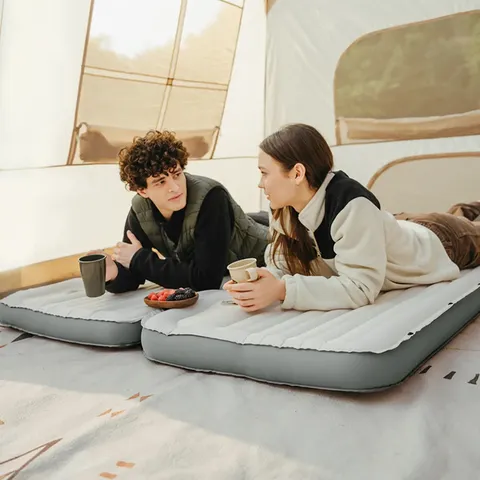 Матрац надувний одинарний Naturehike CNK2450WS034, 95 мм, із мішком для надування, білий — фото 7