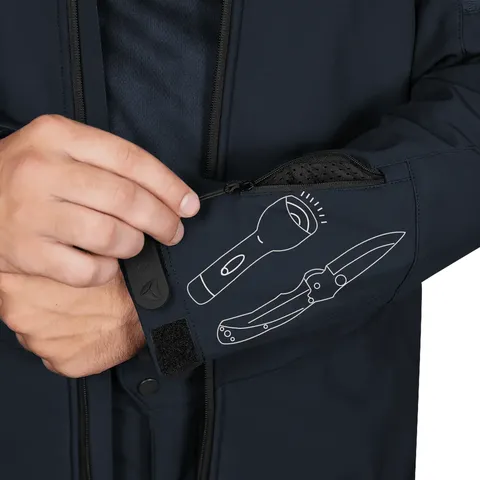 Трьохшарова темно-синя куртка Phantom System з матеріалу SoftShell (7292S) — фото 7