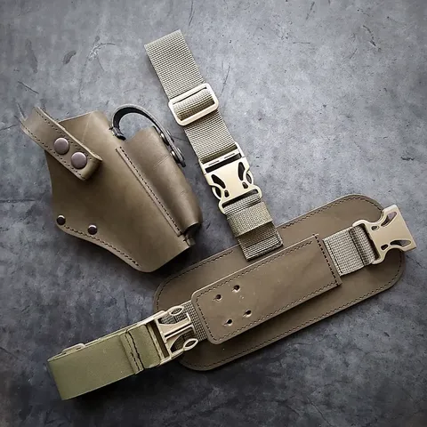 Кобура настегна/поясна під BERETTA 92| олива, шкіряна — фото 2