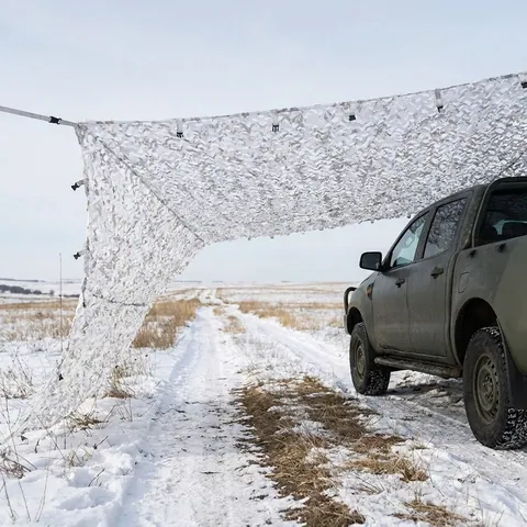 Маскувальна сітка Militex для окопів та бліндажів Зимовий мультикам 2х2,5м (площа 5 кв. м.)