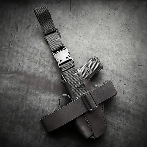 Кобура під ТТ/Browning M1903 - стегна, колір чорний — фото 3