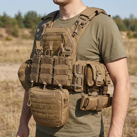 Комплект Kiborg Плитоноска GU gen.2 + 8 підсумків Койот