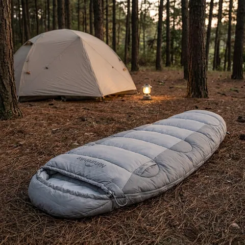 Спальний мішок овальний Naturehike PS200 NH20MSD03, сірий