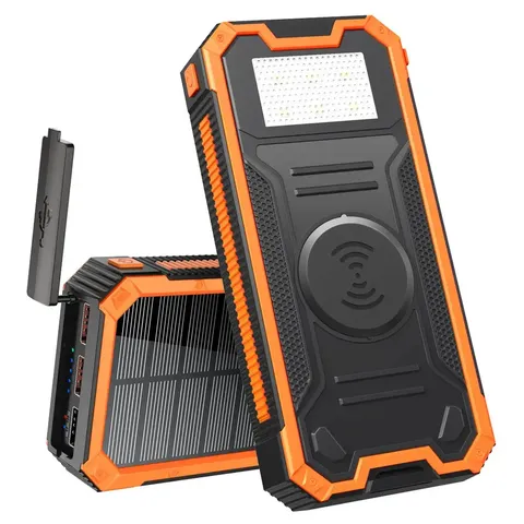 Зарядний пристрій на сонячних батареях iBattery YD-888KW 30000mAh з ліхтариком та бездротовою зарядкою — фото 2