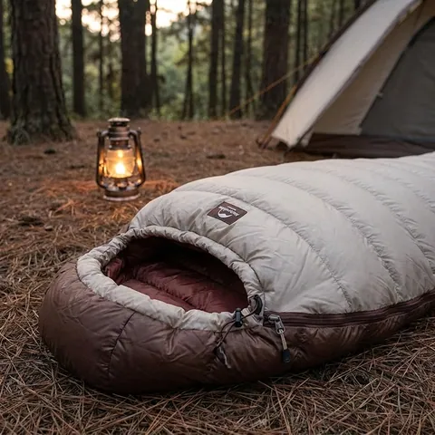 Спальник з натуральним пухом Naturehike Snowbird NH20YD001, p-р L, коричневий 380 г