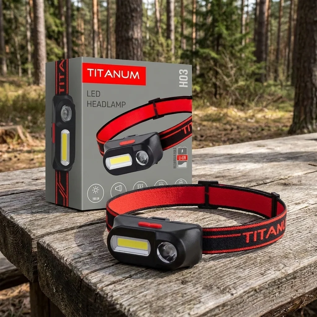 Світлодіодний налобний ліхтар TITANUM 180Lm 6500K