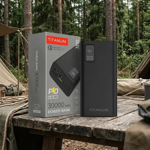 Повербанк TITANUM 728S 30000mAh 22.5W Black