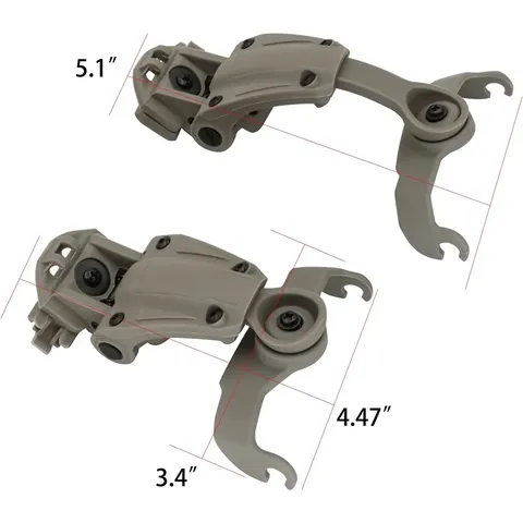 Кріплення для навушників Howard Leight Impact Sport на рейки ARC - NeckFlip Helmet Rail Mount Kit (TAN) — фото 4