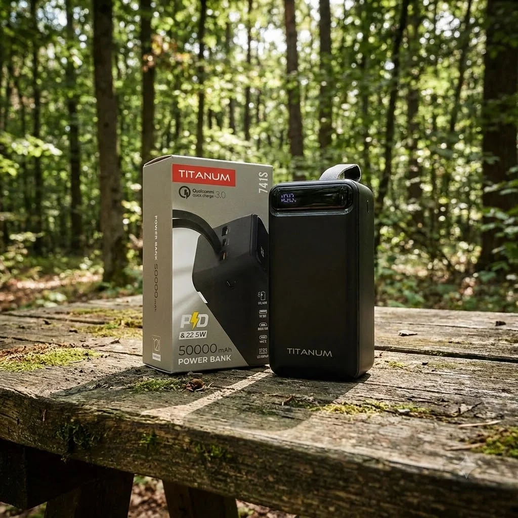 Повербанк 50000mAh TITANUM 741S 22.5W Black