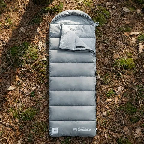 Спальник з капюшоном Naturehike M400 NH20MSD02, (1°C), правий, сірий — фото 3