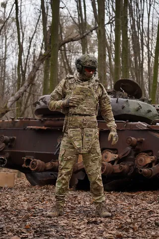 Потрійний захист паху/напашник з балістичним захистом 2 клас Militex cordura USA Мультикам — фото 11