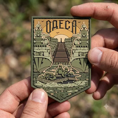 ПВХ Патч (шеврон) "Одеса" олива — фото 3