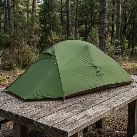 Намет надлегкий одномісний з футпринтом Naturehike Cloud Up 1 Updated NH18T010-T, 20D, темно-зелений