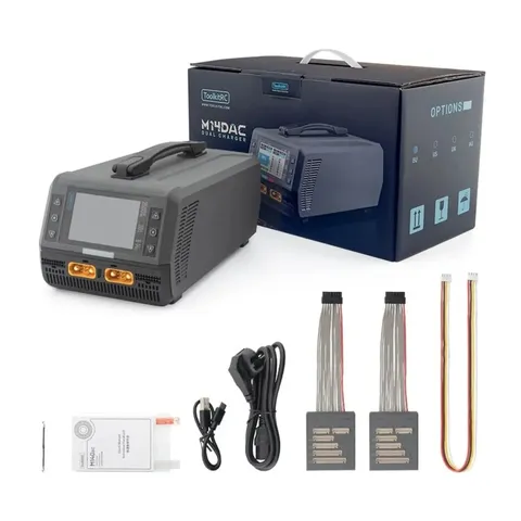Зарядний пристрій ToolkitRC M14DAC 2500W 14S Dual Channel AC Smart Charger | Професійна зарядна станція для LiPo/LiHV 6–14S — фото 2