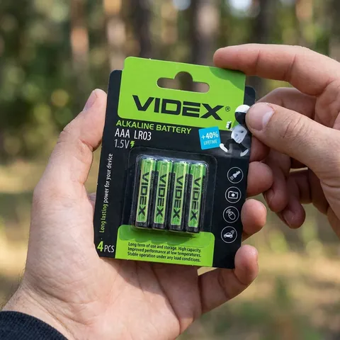 Батарейка лужна Videx LR03/AAA 4шт Blister Card — фото 3