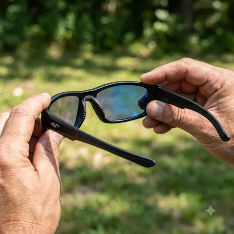Окуляри фотохромні (захисні) Global Vision KickBack Photochromic (G-Tech™ blue) Anti Fog, фотохромні дзеркальні сині, Чорний — фото 3