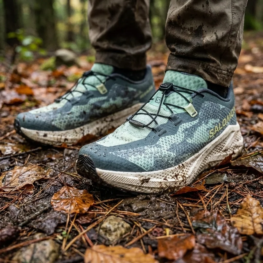 Бігові кросівки Salomon AERO GLIDE 4 GRVL чоловічі для асфальту та гравію Stormy Weather / Lichen