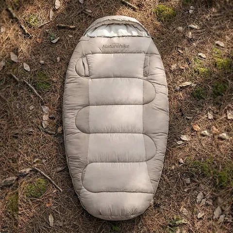 Спальний мішок овальний Naturehike PS200 NH20MSD03, бежевий — фото 3