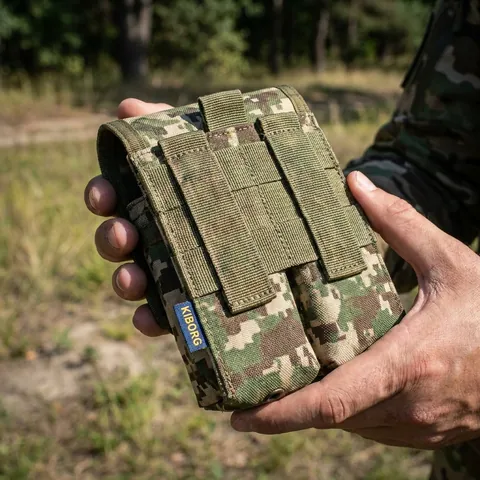 Підсумок під 2 магазина KIBORG GU Double Mag Pouch Піксель — фото 3