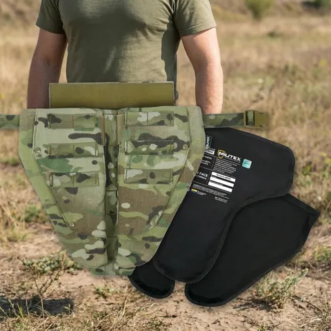 Потрійний захист паху/напашник з балістичним захистом 2 клас Militex cordura USA Мультикам