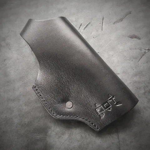 Шкіряна кобура поясна під Glock 19 | чорна — фото 4