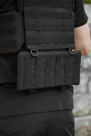 Комплект плитоноска Kiborg Gen.2 + 2 підсумки з балістичним захистом 2 класу — Чорний — фото 12