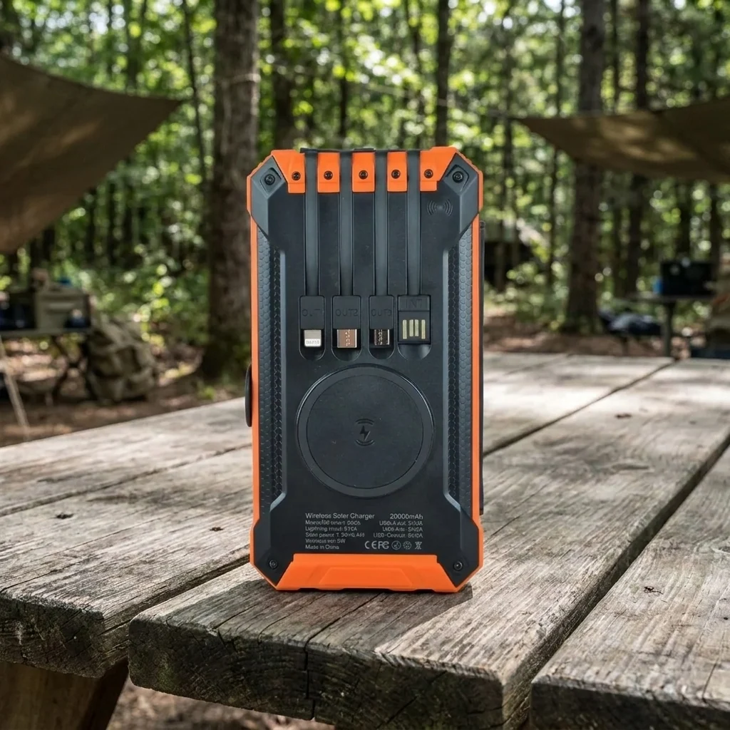 Повербанк портативний 20000mAh з сонячною панеллю