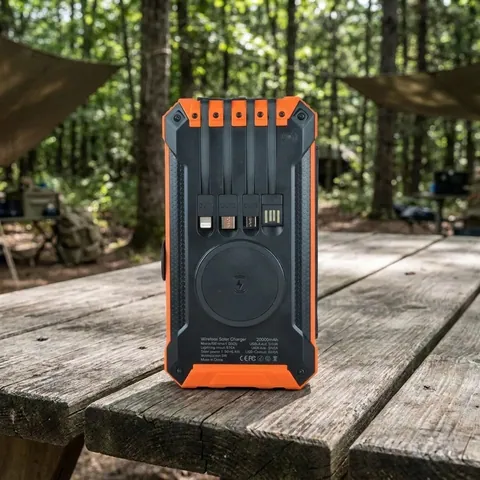 Повербанк портативний 20000mAh з сонячною панеллю