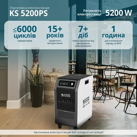 Портативна електростанція 3 в 1 KS 5200PS — фото 2