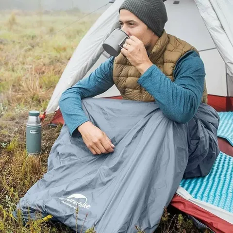 Спальник надлегкий Naturehike Summer LW180 NH21MSD09 лівий, (15°C), p-p XL, коричневий — фото 4