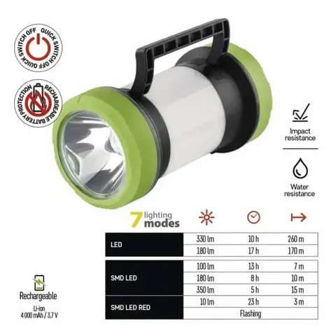 Ліхтар акумуляторний кемпінговий Emos P2313 350 Lm 4000 mAh пластик гума — фото 7