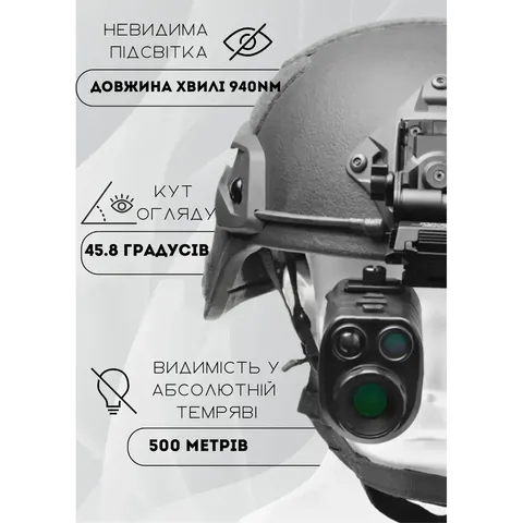 Прилад нічного бачення NVG 40, з кріпленням на шолом Wilcox L4g24, ПНБ з кріпленням на шолом, ночник — фото 3